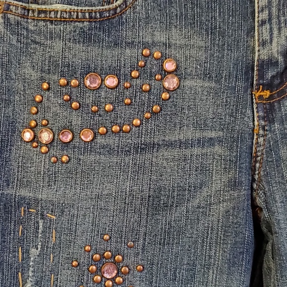 NWT B.B. EMBELLISHED BLUE JEANS SIZE 9/10, 5/6 - Picture 3 of 8